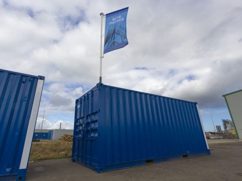 Container Flagpole Site Office