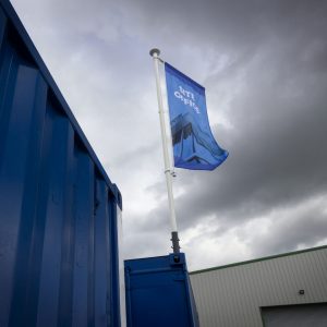 Container Flagpole Site Office